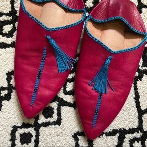 FREE PEOPLE VTG MOROCCAN KILIM SLIDES CLEOBELLA